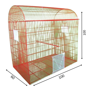 Jaula Aves 60x100x100