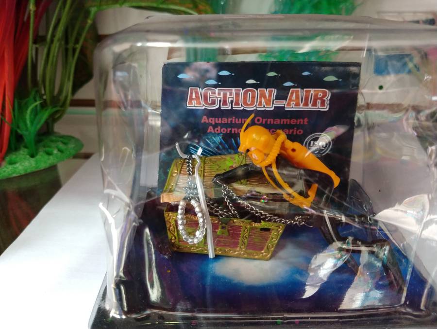 Buceador con burbujas