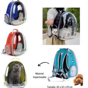 Cargador Para Gato Ref. Morral Transparente Impermeable PB12 A
