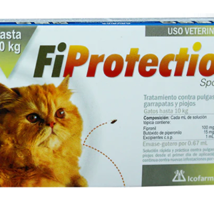 Pipeta Antipulgas Fiprotection SpotOn Gato 0.5ml hasta 10Kg