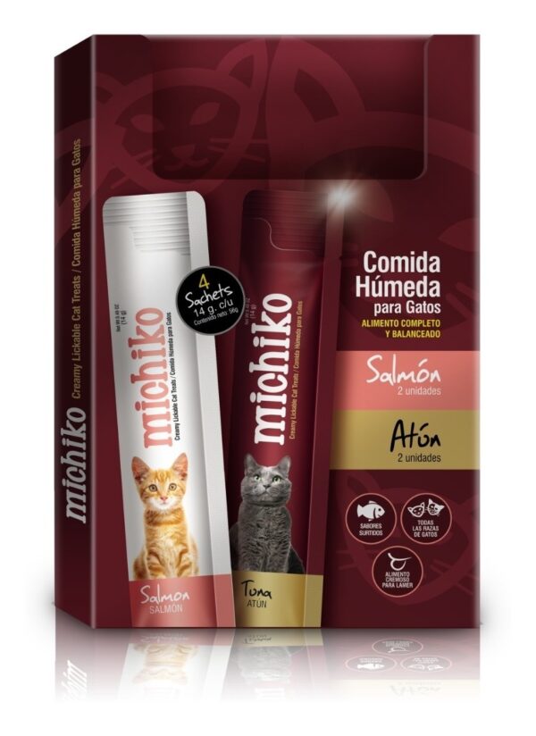 Crema Michiko Para Gato Salmon-Atún 14gr