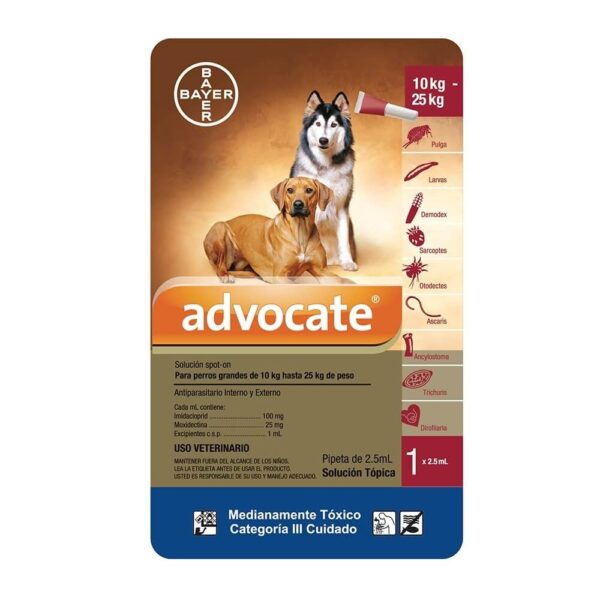 Pipeta Antipulgas Para Perro Advocate 10-25kg