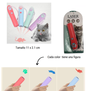 Juguete Para Gato Laser Huellita con Figura de Animales Ref:PJ115